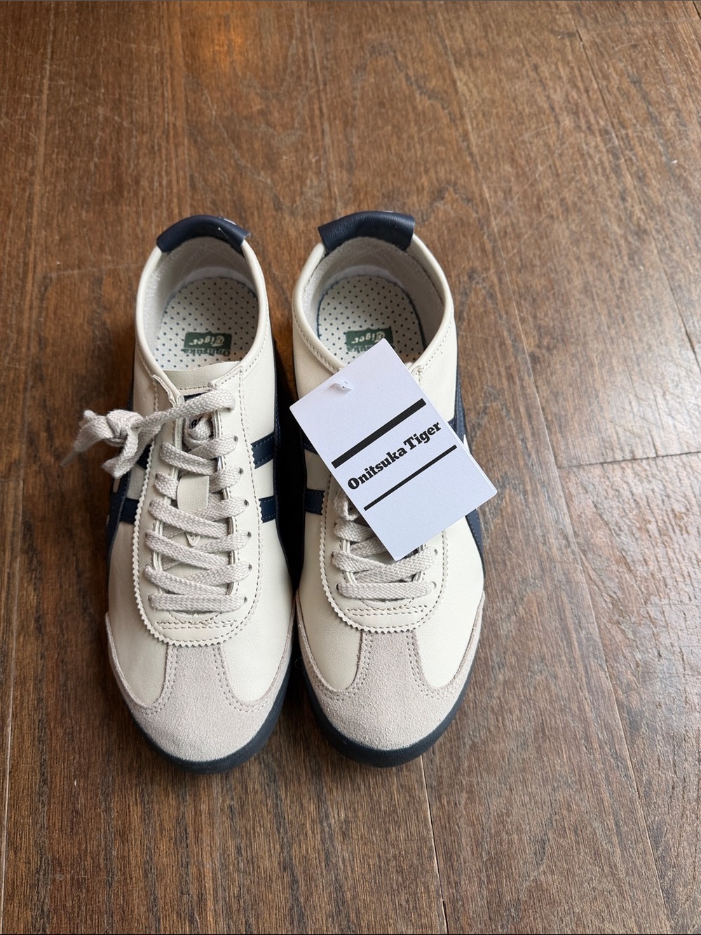 Onitsuka Tiger by Asics Cream & Navy Retro Low-Top Sneakers
